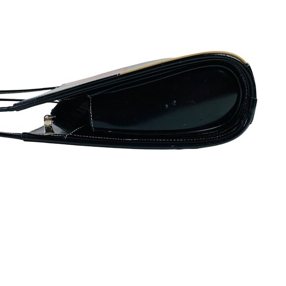 Y2K Colorblock Patchwork Shoulder Bag With Long Straps Faux Leather Purse VTG - Picture 4 of 12